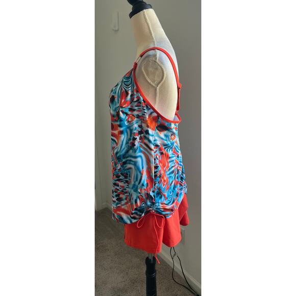 NWOT Summer Hawaiian Tropical Print Beach Tankini  Skort Bathing Swimsuit 4XL - Picture 2 of 13